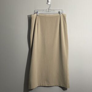 Sag Harbor Women’s Skirt 18 Tan Stretch Long Maxi Classic Workwear Timeless
